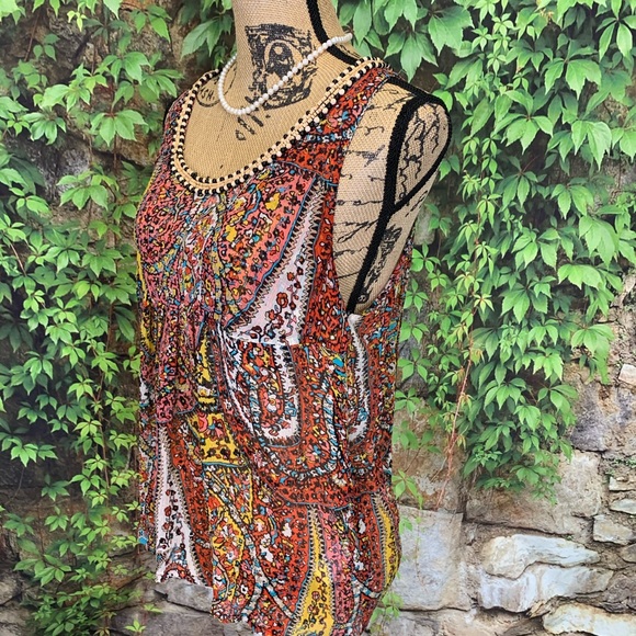 JOIE Silk Chiffon Semi-Sheer Tank, M - Picture 3 of 11